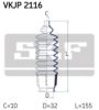 SKF VKJP 2116 Bellow Set, steering
